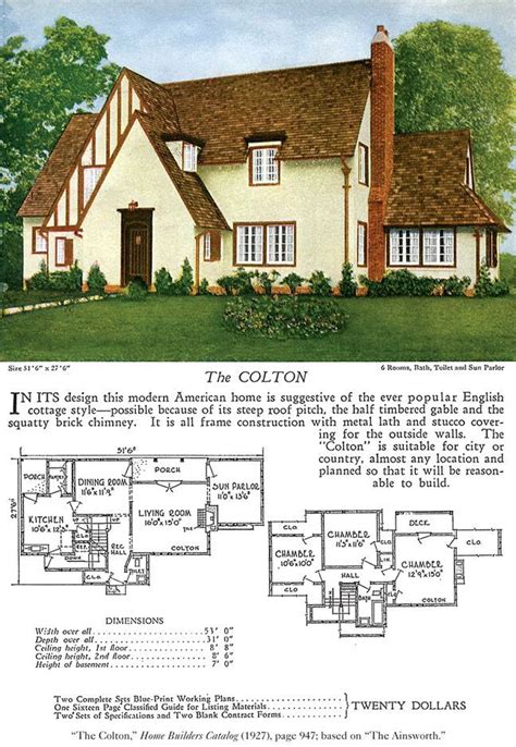 1920s tudor revival architecture plans.